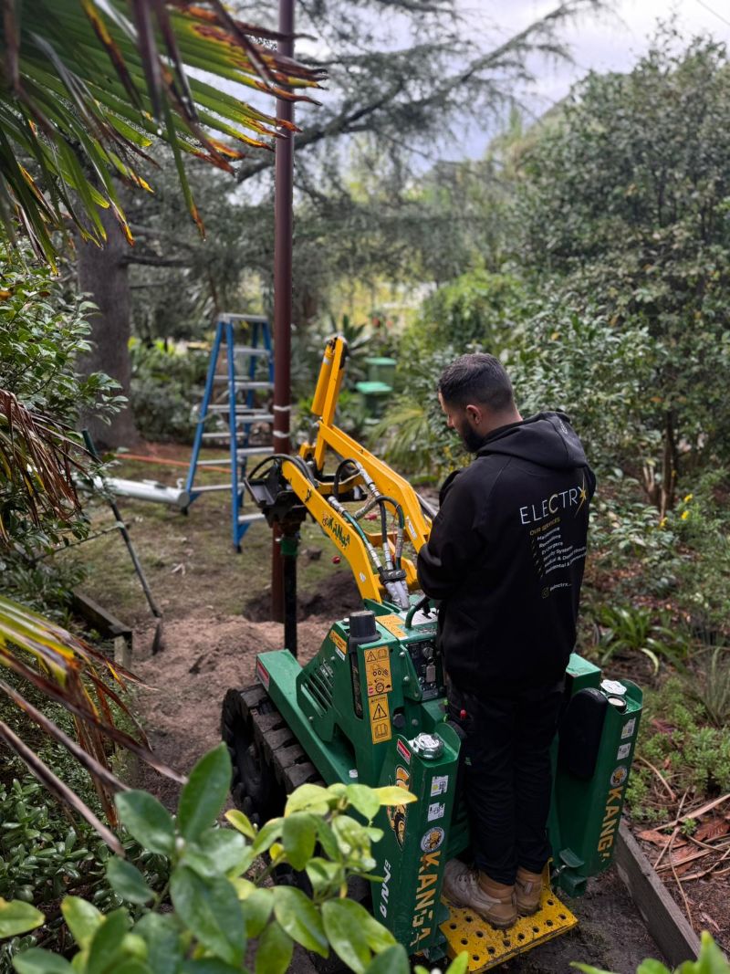 digging for the power pole