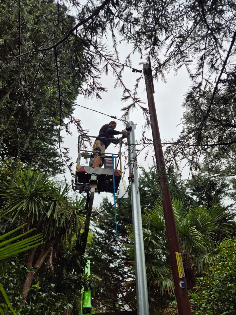 energy connection to the new pole