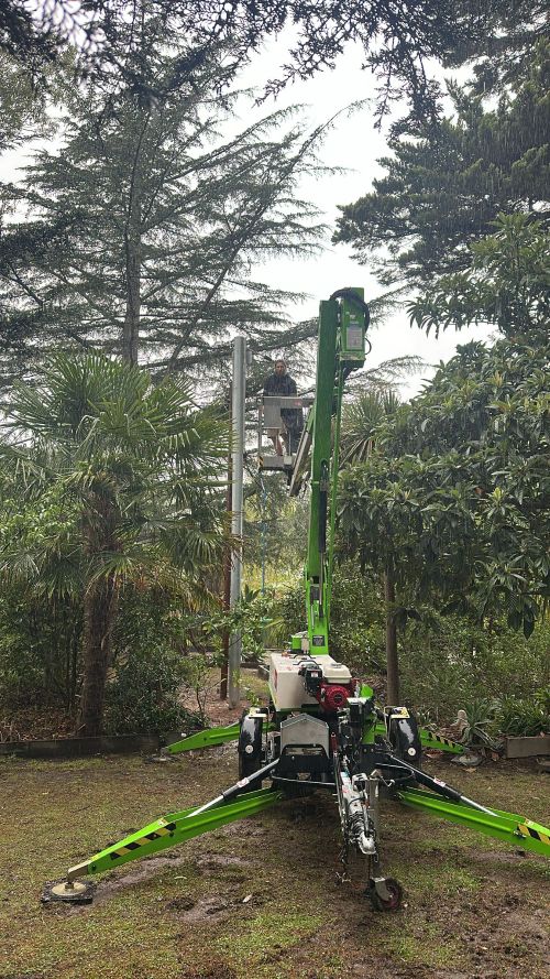 installing new power pole